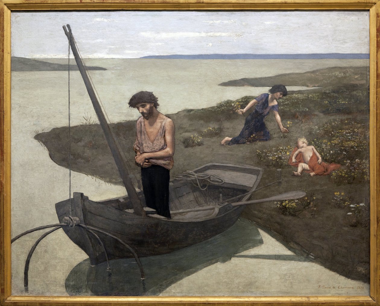 Den fattige fiskeren, Maleri av Pierre Puvis de Chavannes (1824-1898). Fotografi, KIM Youngtae, Paris, Musee d