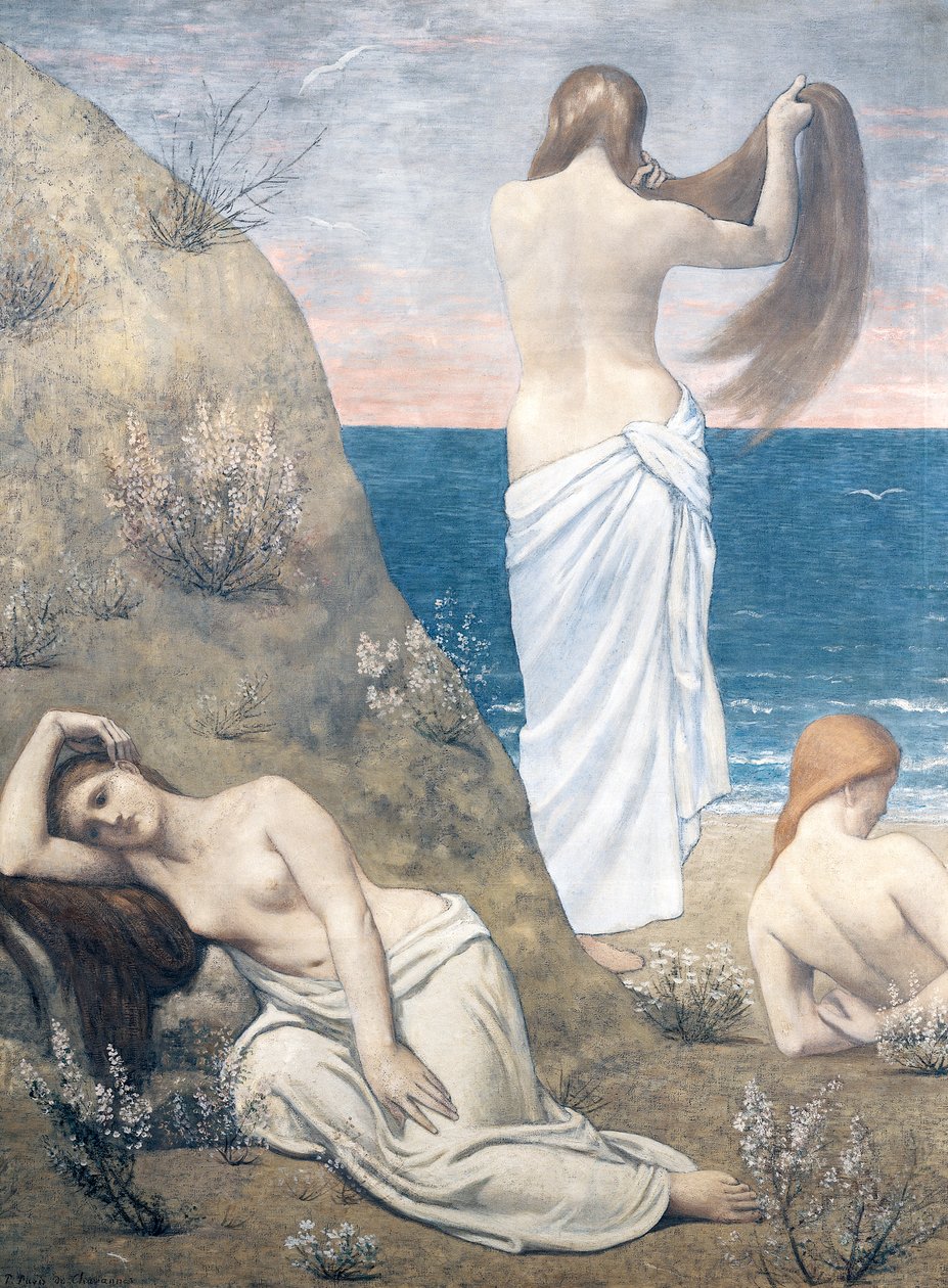 Unge jenter ved sjøen av Pierre Puvis de Chavannes