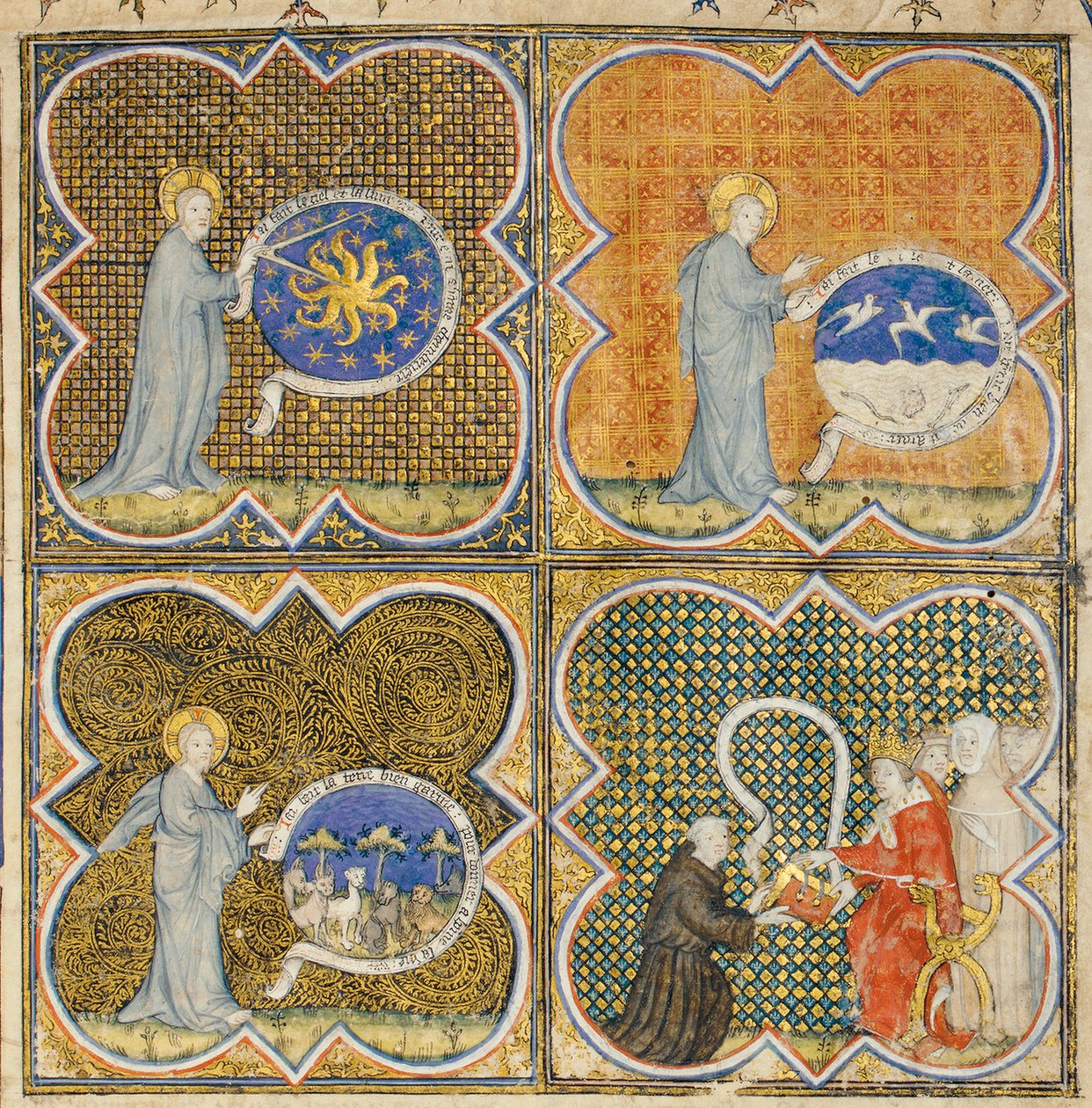 Side fra "The Properties of Things" av engelskmannen Bartholomew i den franske oversettelsen av Jean Corbechon, ca. 1390 av Pierre Remiet