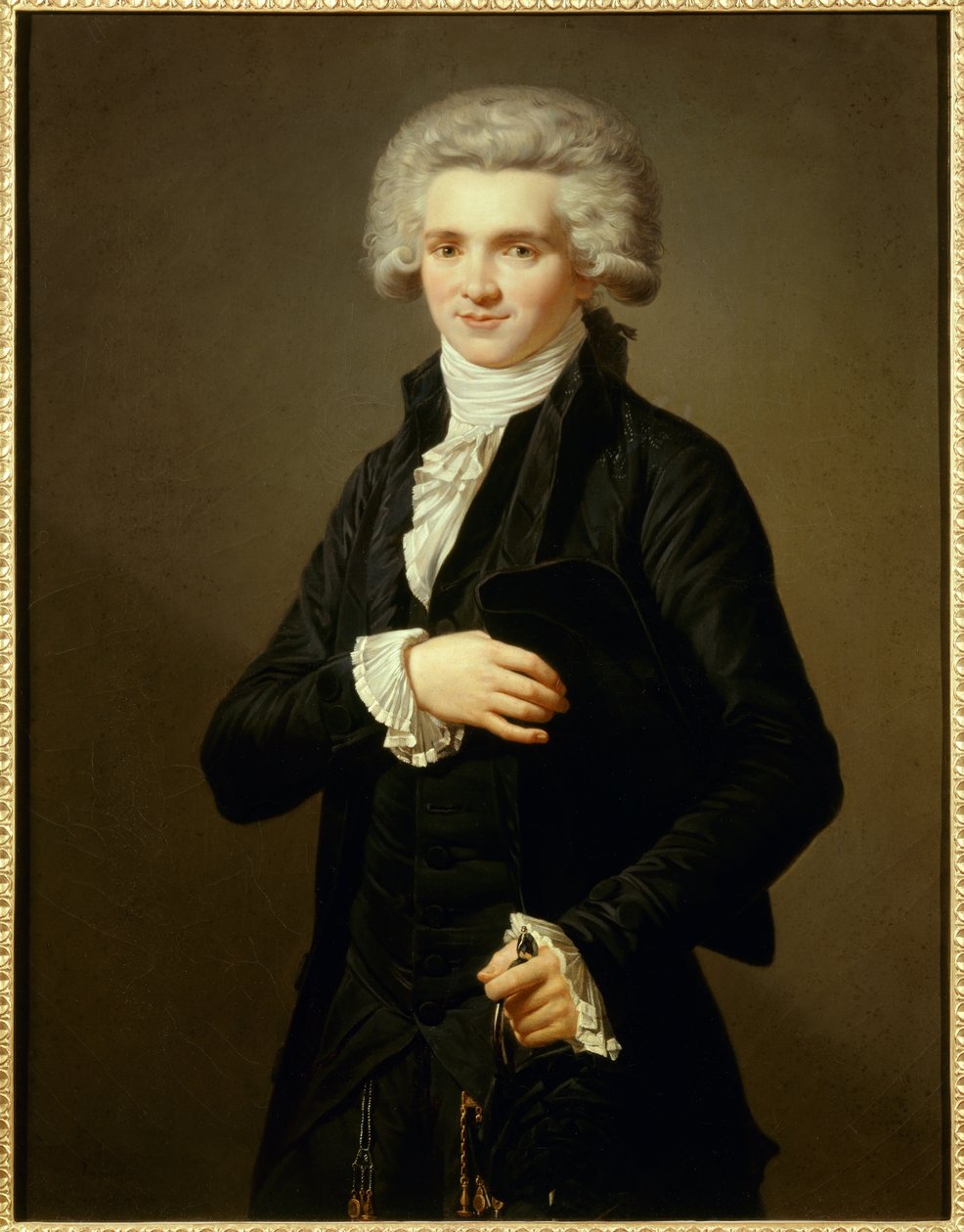 Portrett av Maximilian av Robespierre (1758-1794) konvensjonell i kjolen til deputat fra den tredje staten. Maleri av Pierre Vigneron (1789-1872) Ec. Fr. av Pierre Roch Vigneron