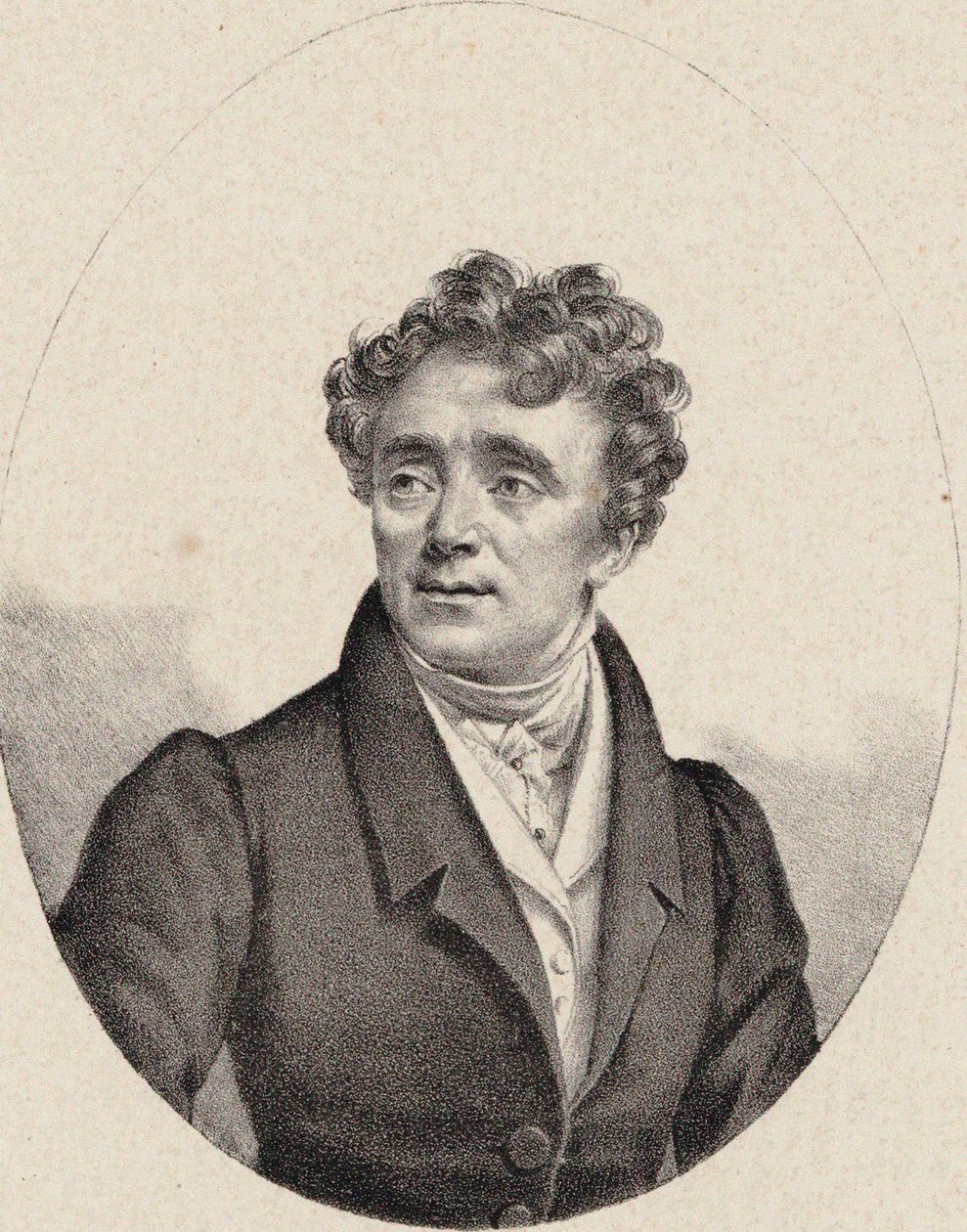 Portrett av operasangeren Louis Antoine Eléonore Ponchard 1787-1866, ca 1835. av Pierre Roch Vigneron