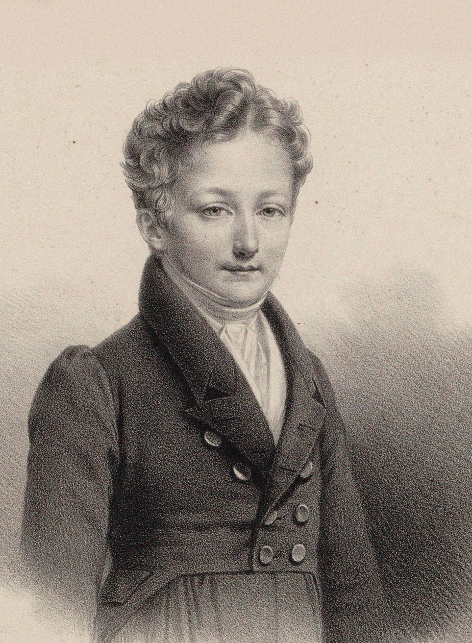 Portrett av pianisten og komponisten Sigismund Thalberg 1812-1871, 1826. av Pierre Roch Vigneron