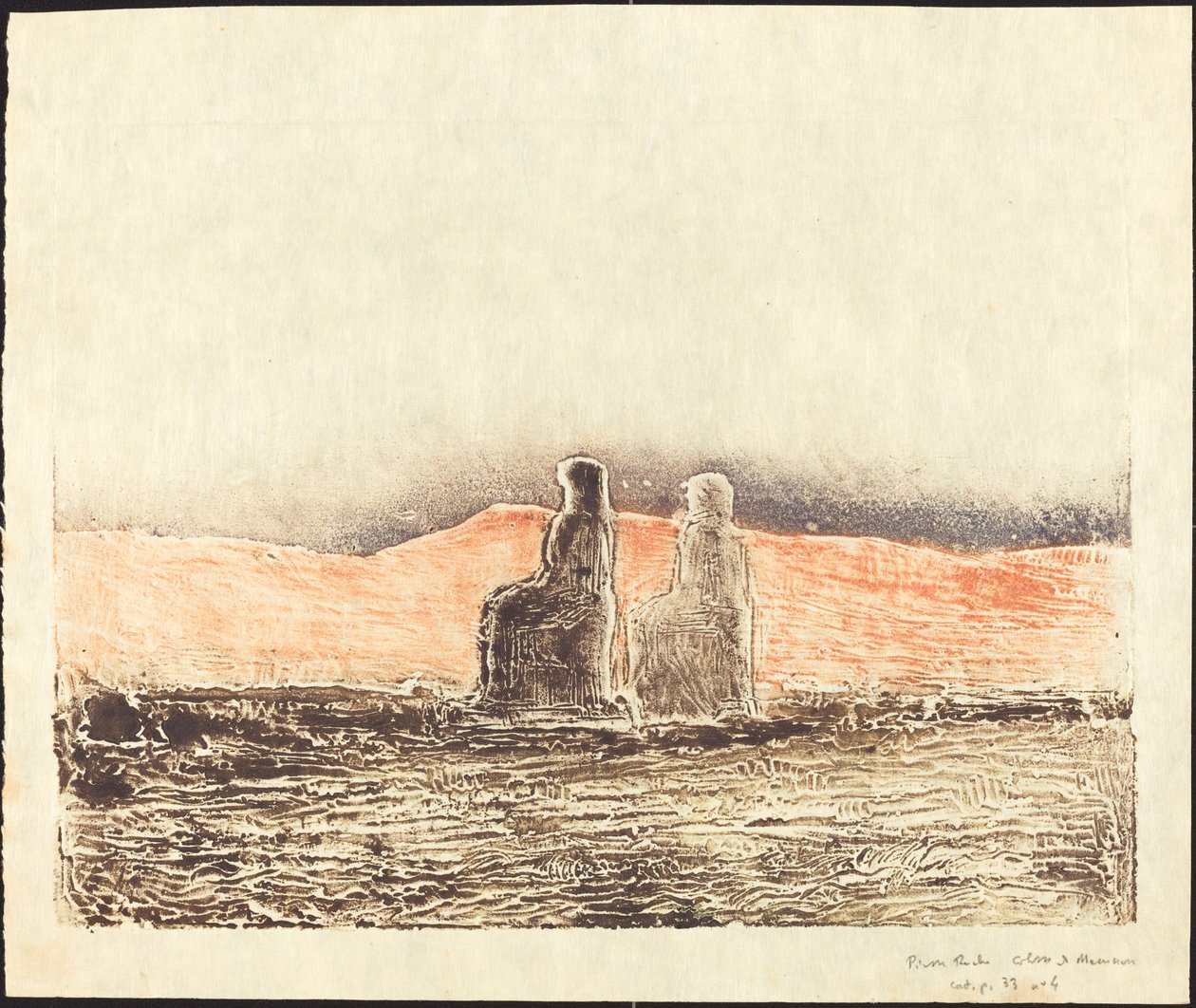 Kolosser av Memnon (Theben) av Pierre Roche