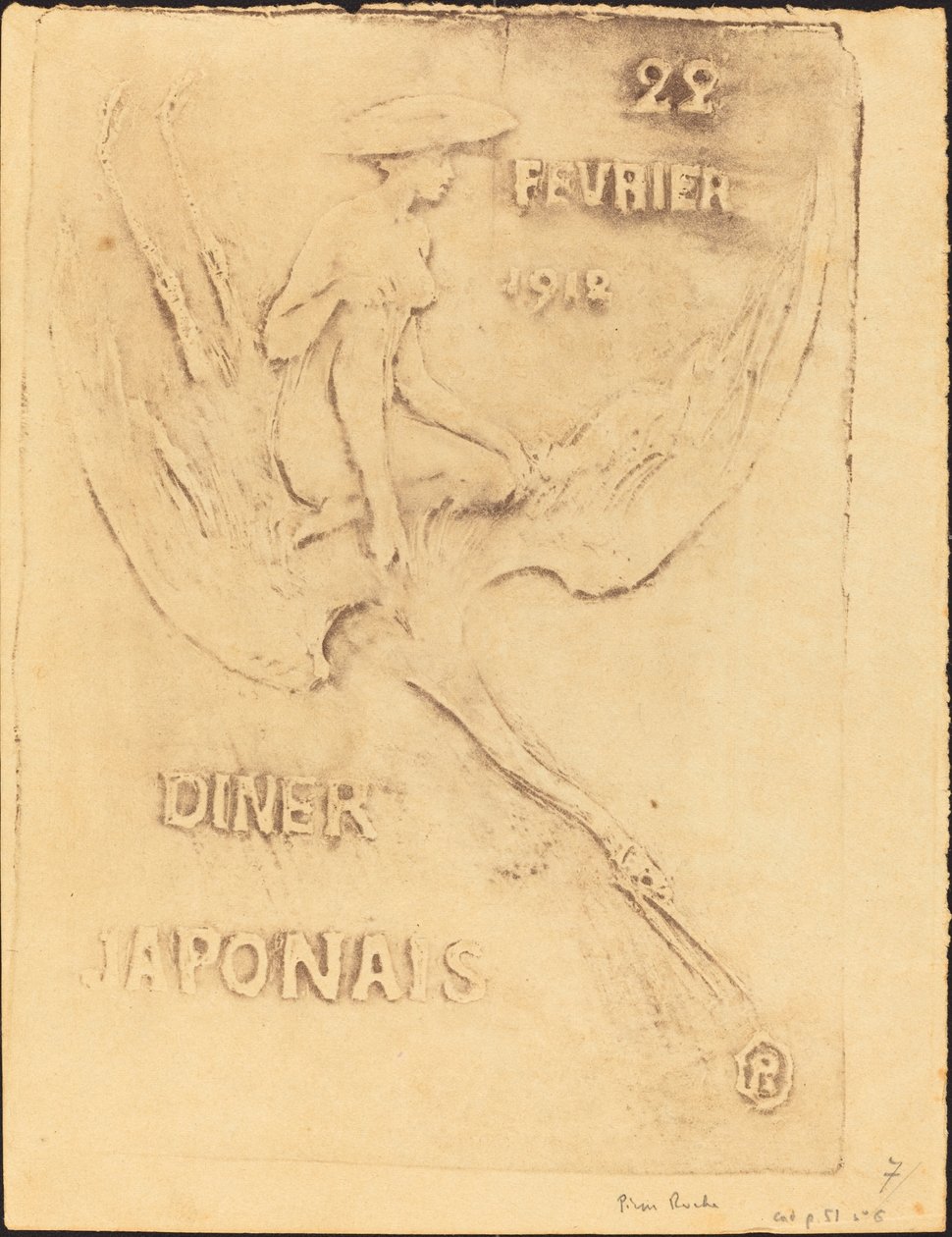 Woman and Swan, 22. februar 1912, Diner Japanese (Woman and Bird, 22. februar 1912, J av Pierre Roche