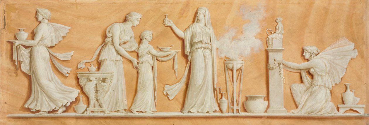 Overdørsmaling, 1790-tallet. av Pierre Rousseau