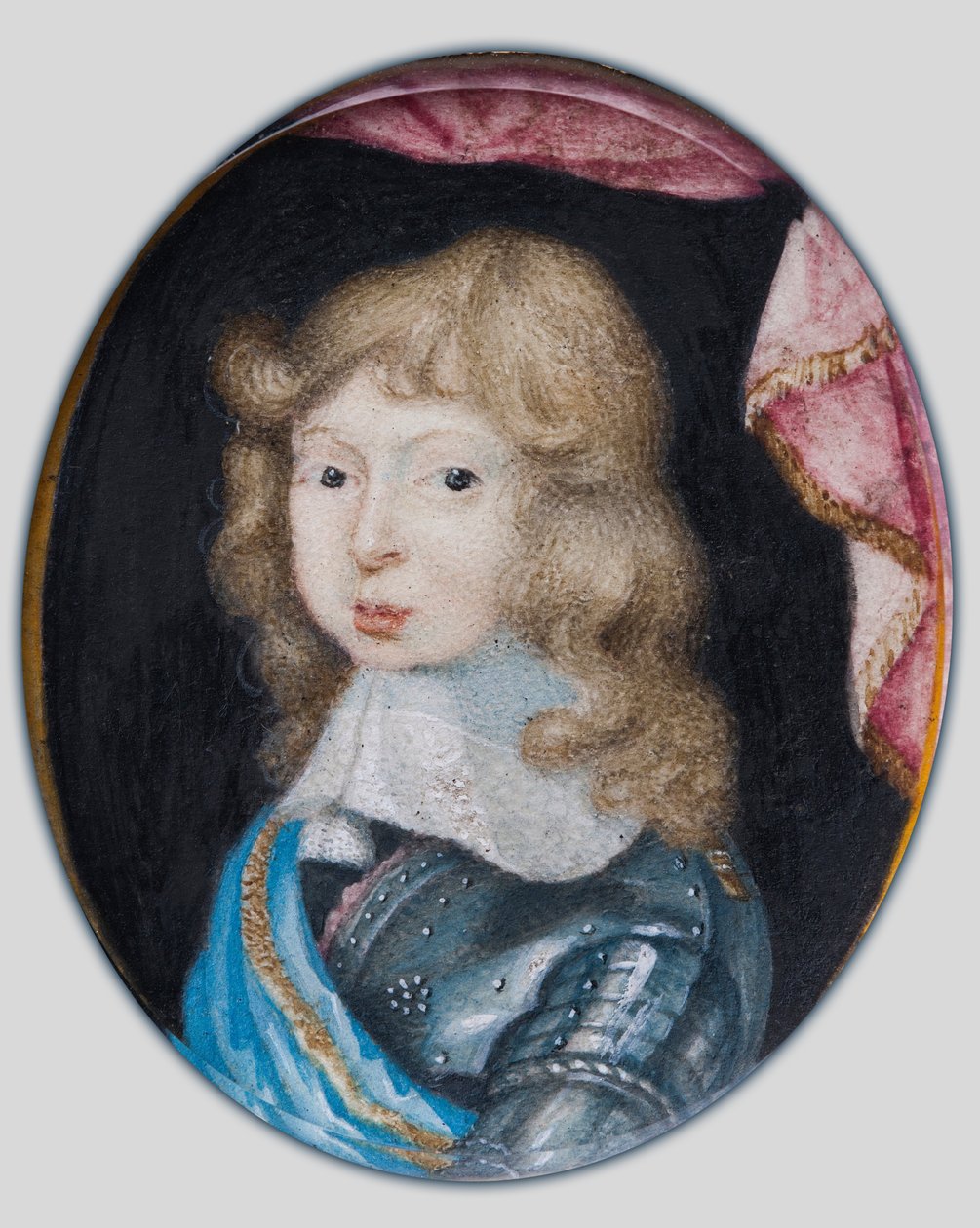 Miniatyr av Karl XI, konge av Sverige som barn, ca. 1662 (gouache på pergament) av Pierre Signac