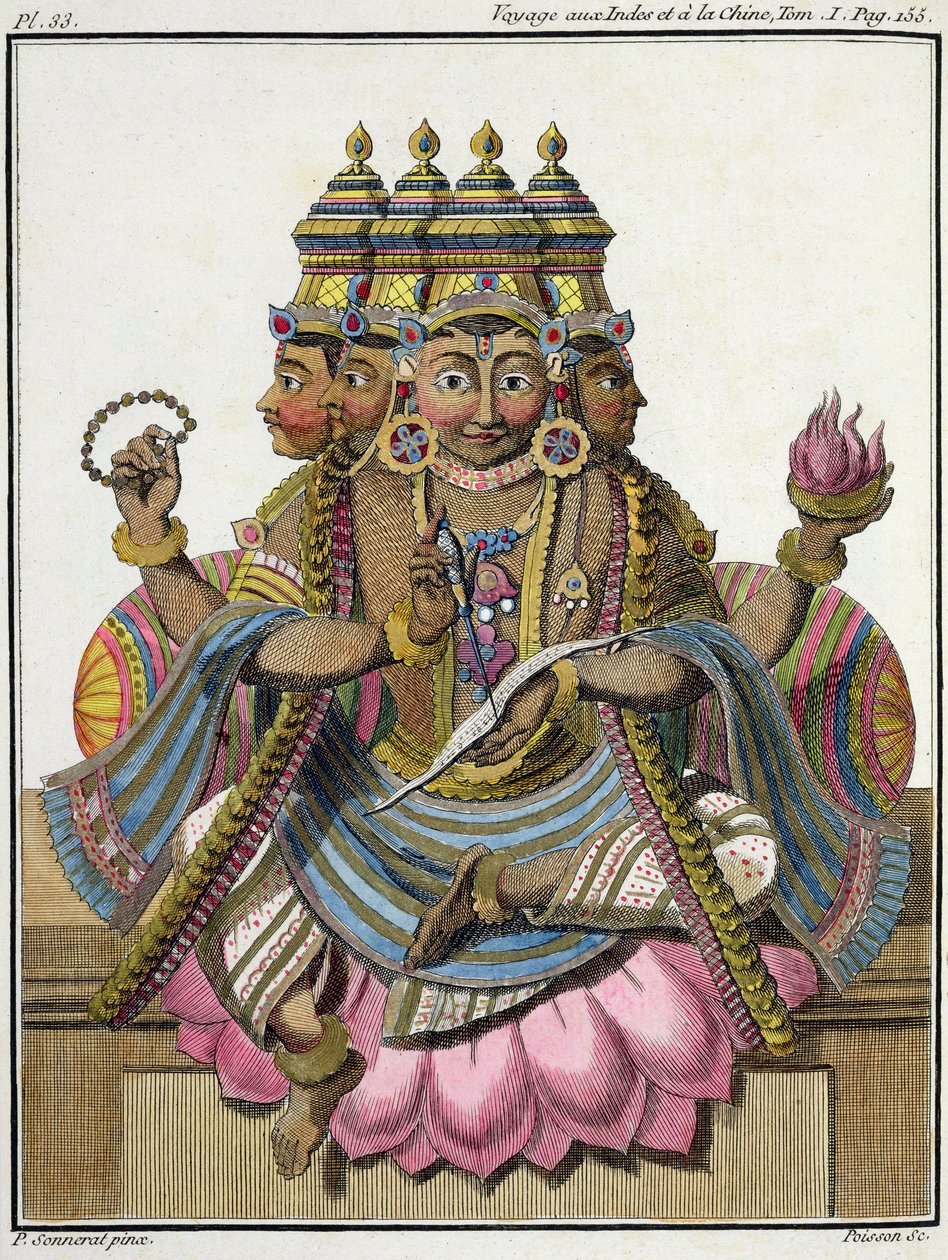 Brahma, hinduistisk skapergud, fra 