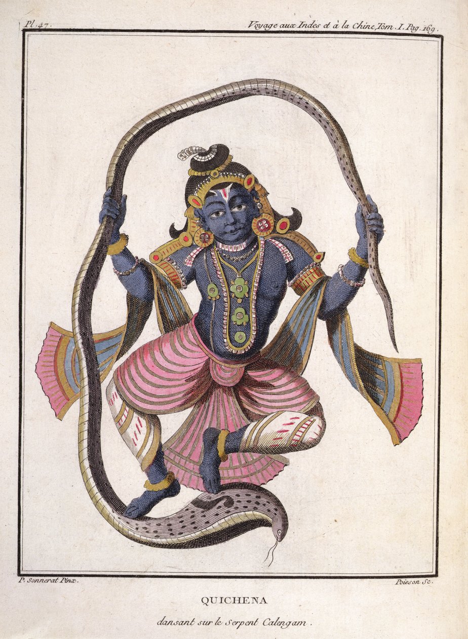 Krishna danser på Kaliya-slangen, fra 