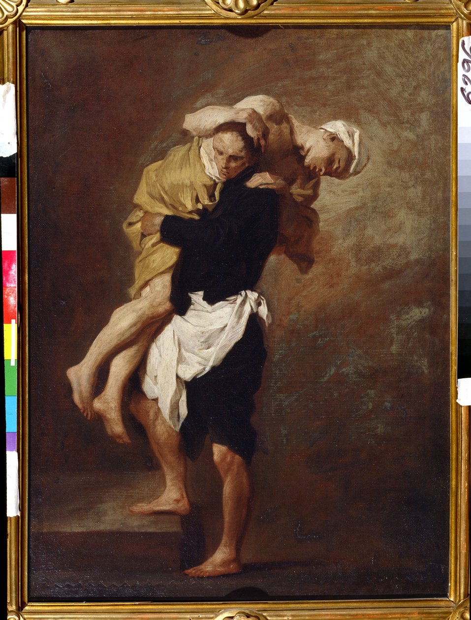 To figurer (To figurer). Maleri av Pierre Subleyras (1699-1749). Olje på lerret, 66 x 49 cm, ca 1736. Fransk kunst fra 1700-tallet. Pushkin Museum of Fine Arts, Moskva. av Pierre Subleyras