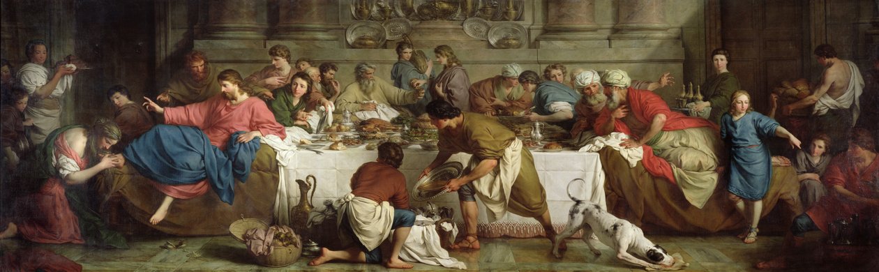 Middag på House of Simon, 1737 av Pierre Subleyras