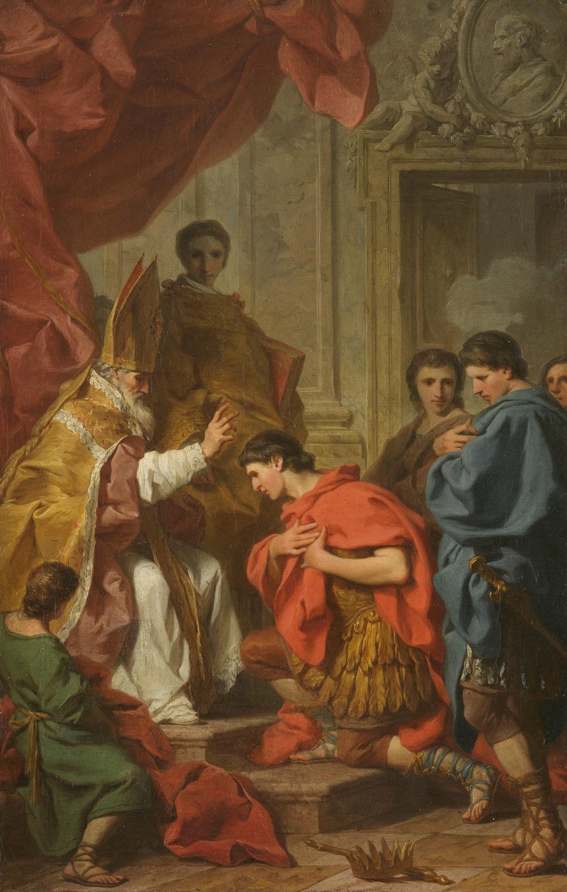 Keiser Theodosius foran den hellige Ambrosius av Pierre Subleyras