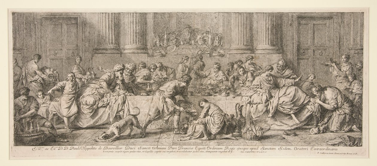 La Madeleine aux pieds de J?sus (banketten i fariseeren Simons hus) av Pierre Subleyras