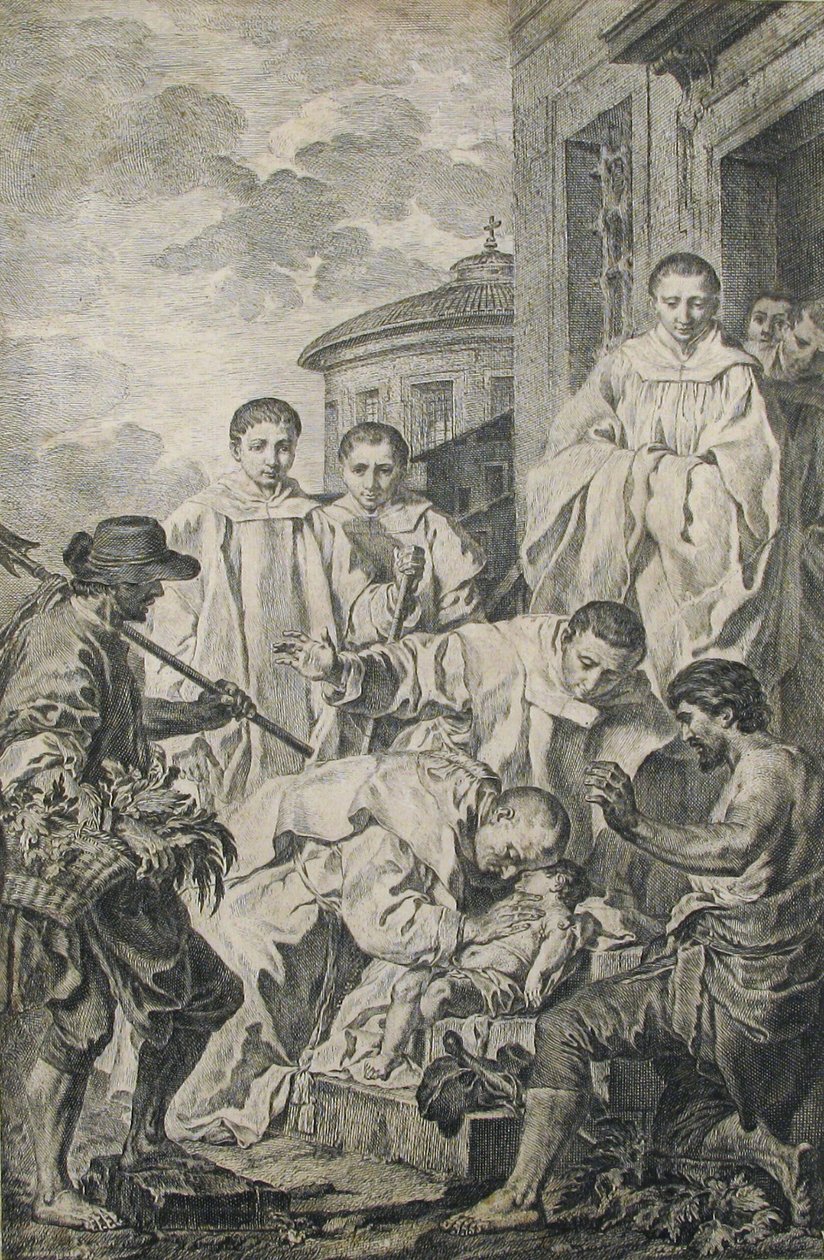 Saint Benedict gjenoppliver et barn, 1700-tallet. av Pierre Subleyras