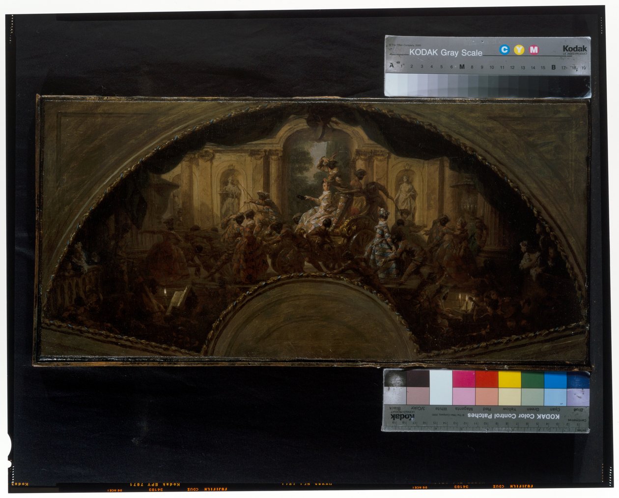 The Triumph of Harlequin and Columbine: et design for en fan av Pierre Subleyras