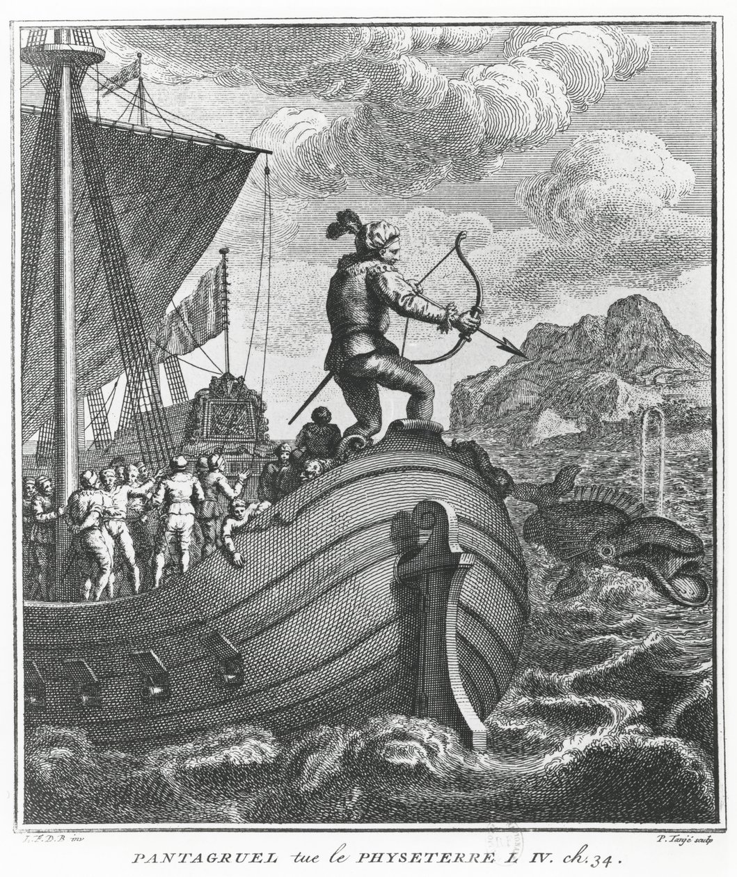 Pantagruel dreper Physeter, illustrasjon fra 