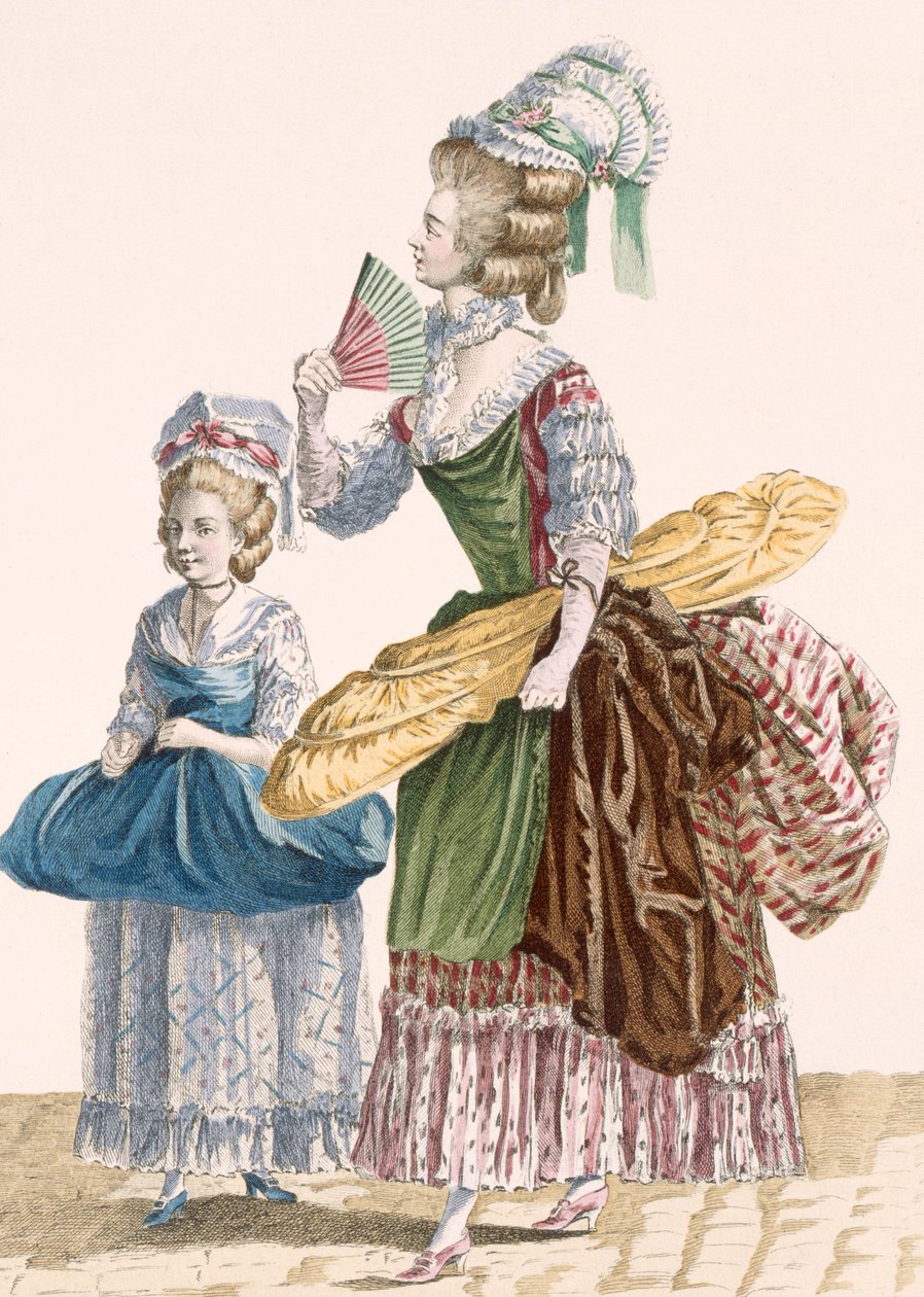 Dressmaker og hennes assistent som bærer handelsverktøy, gravert av Dupin, plate nr.25 fra 
