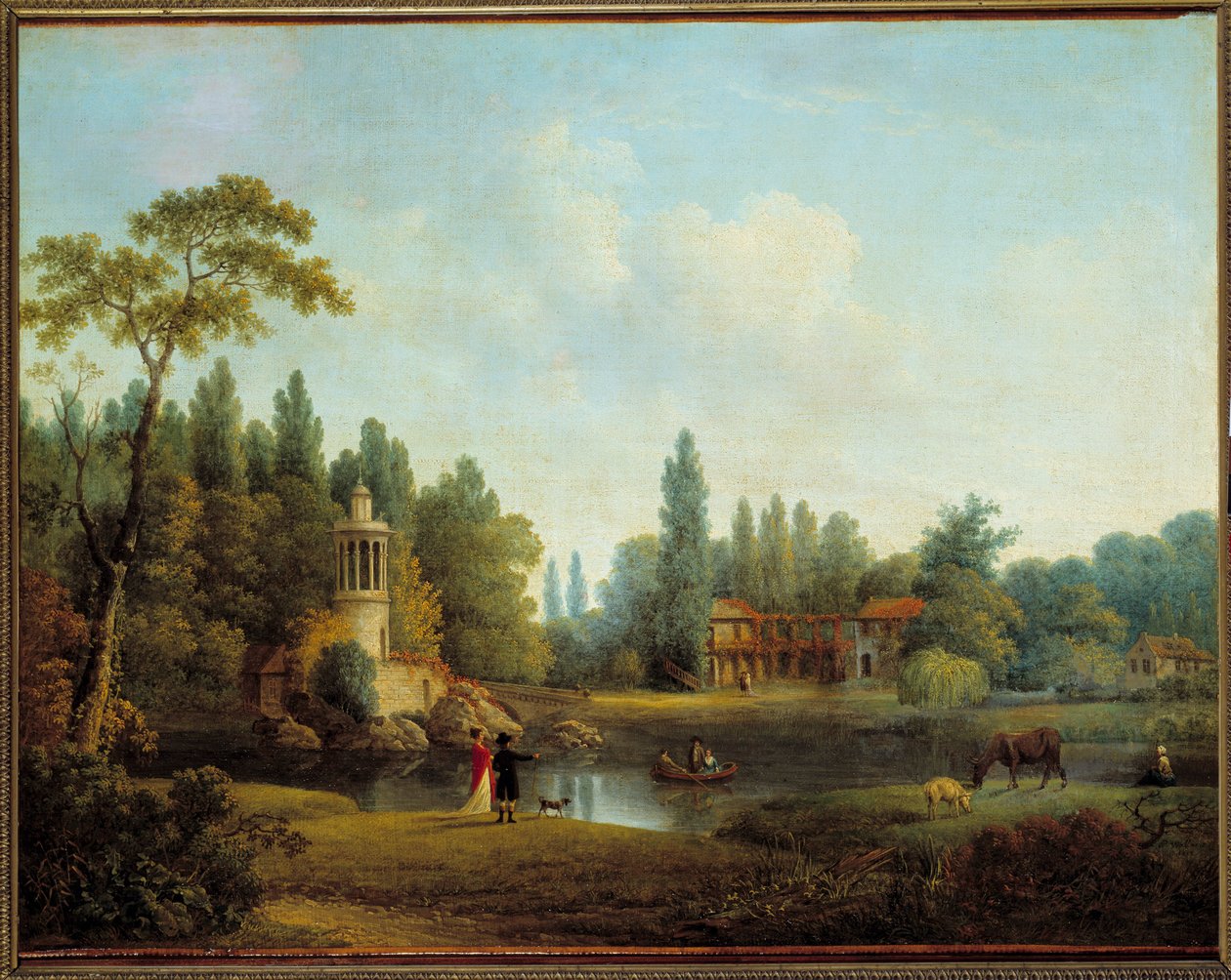 Grenda Petit Trianon i Versailles Maleri av Pierre Joseph Wallaert (1753-1812) 1803 Søn. 0,56x0,72m av Pierre Wallaert
