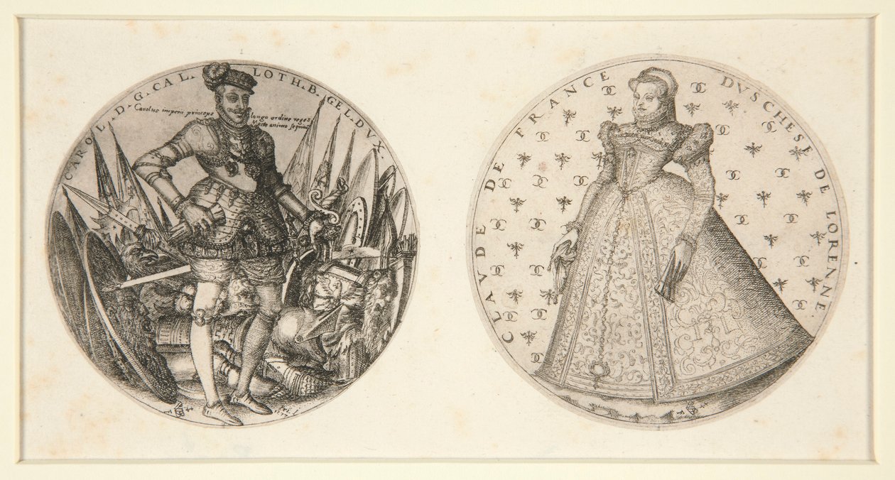 Charles III hertug av Lorraine og Claude av Frankrike av Pierre Woeiriot