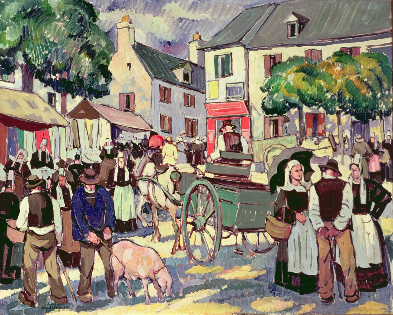 Markedsdag i Bretagne av Pierre de Belay