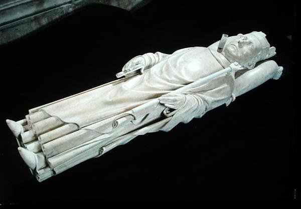 Skulptur av Charles VI (1368-1422) 1429 (marmor) av Pierre de Thury