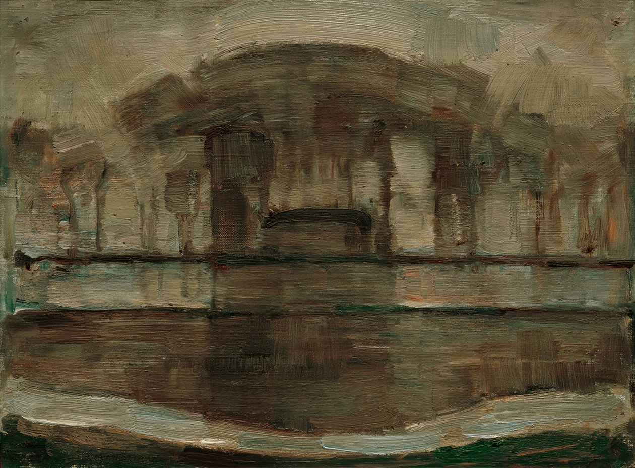 Gård Geinrust i tåka av Piet Mondrian
