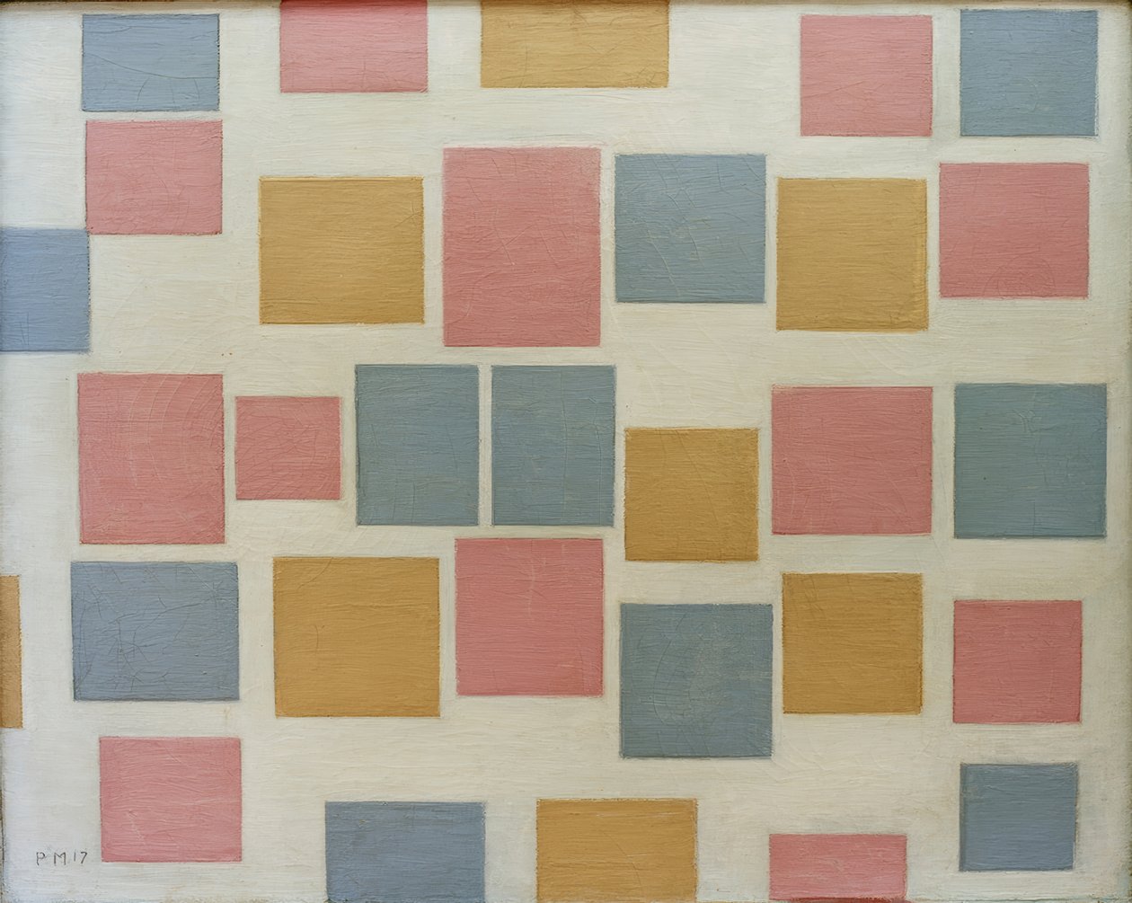 Komposisjon nr. 3; Komposisjon med fargede områder 3 av Piet Mondrian