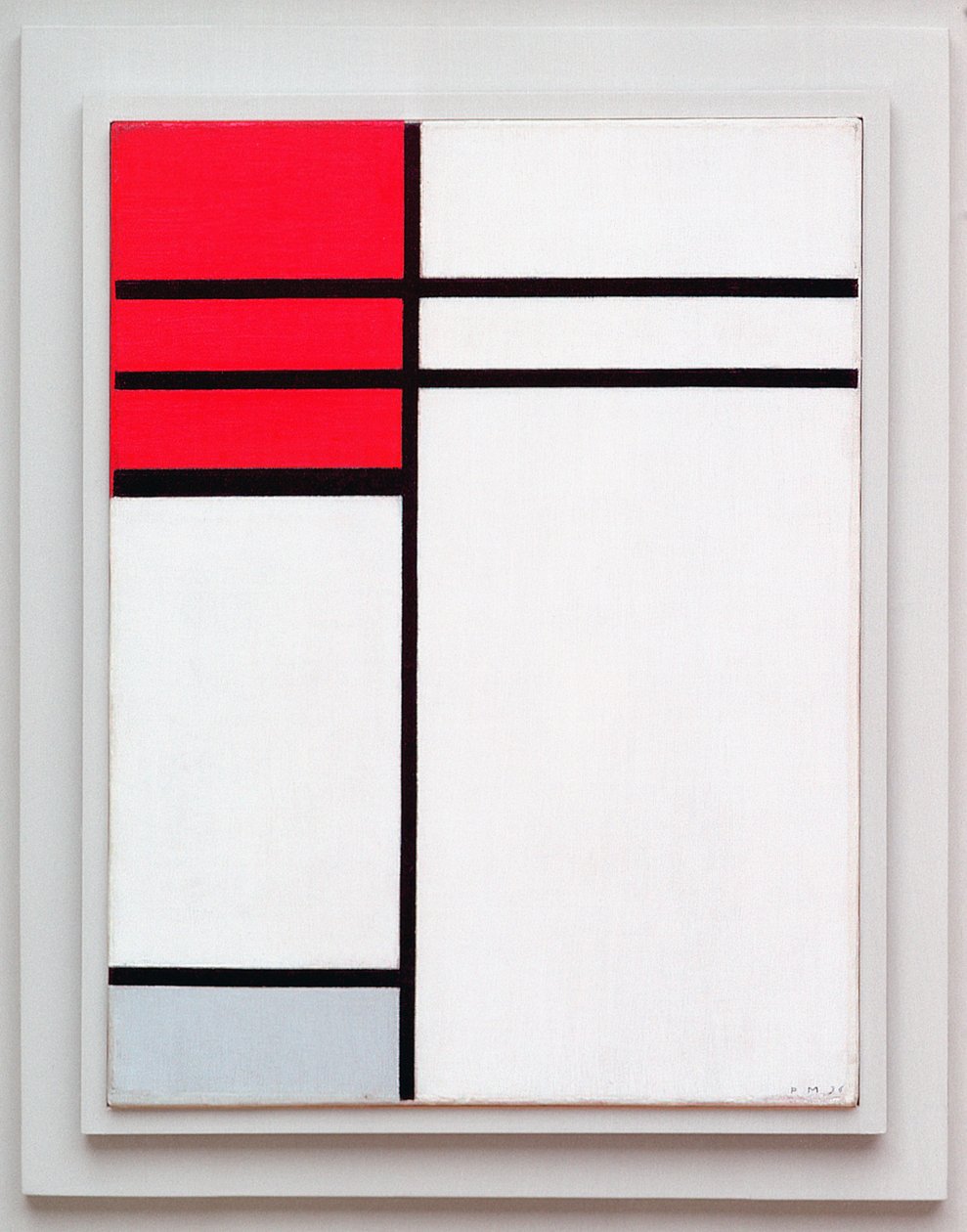 Komposisjon (A) i rødt og hvitt, 1936 av Piet Mondrian