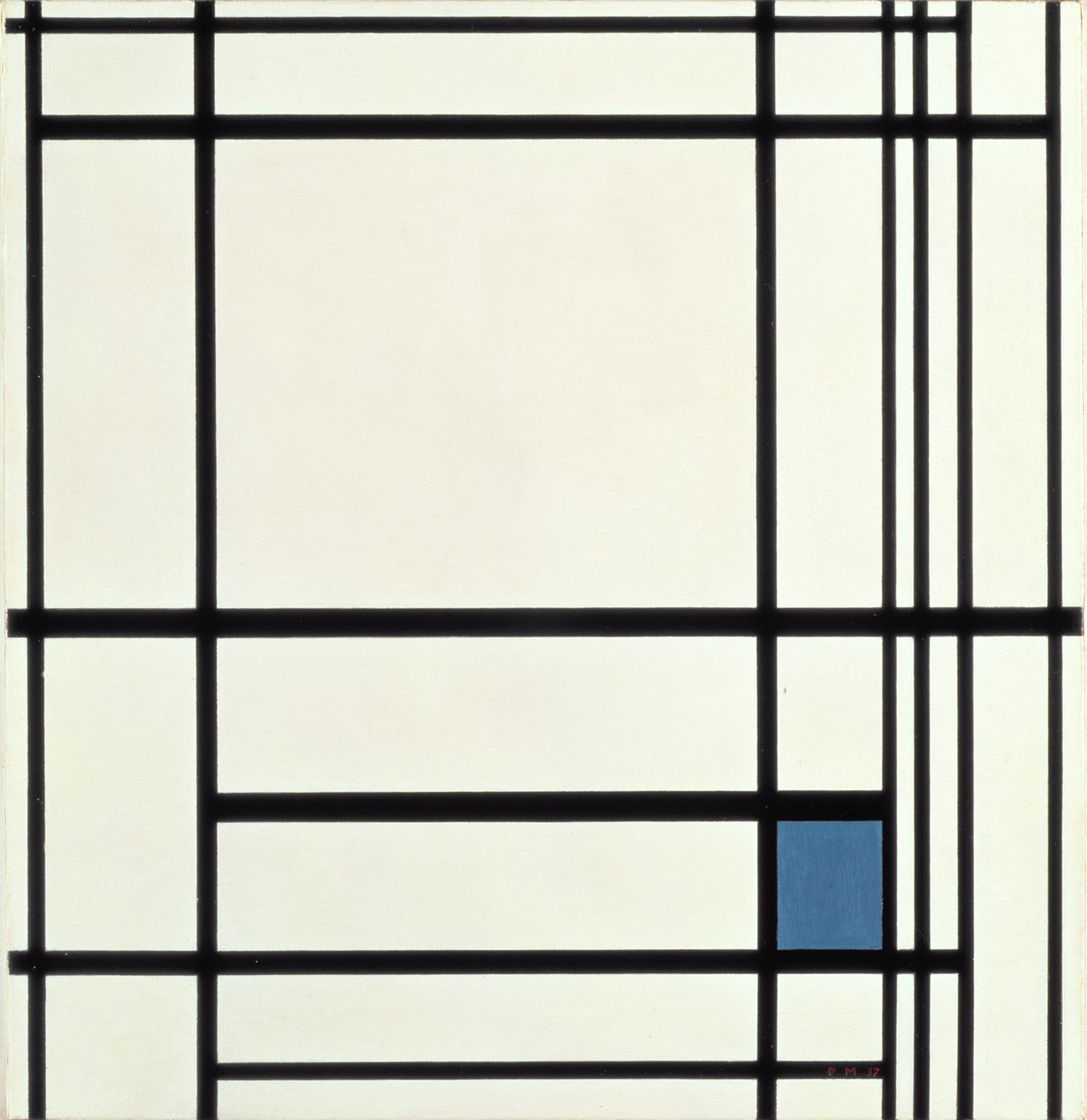 Komposisjon i linjer og farger: III, 1937 av Piet Mondrian