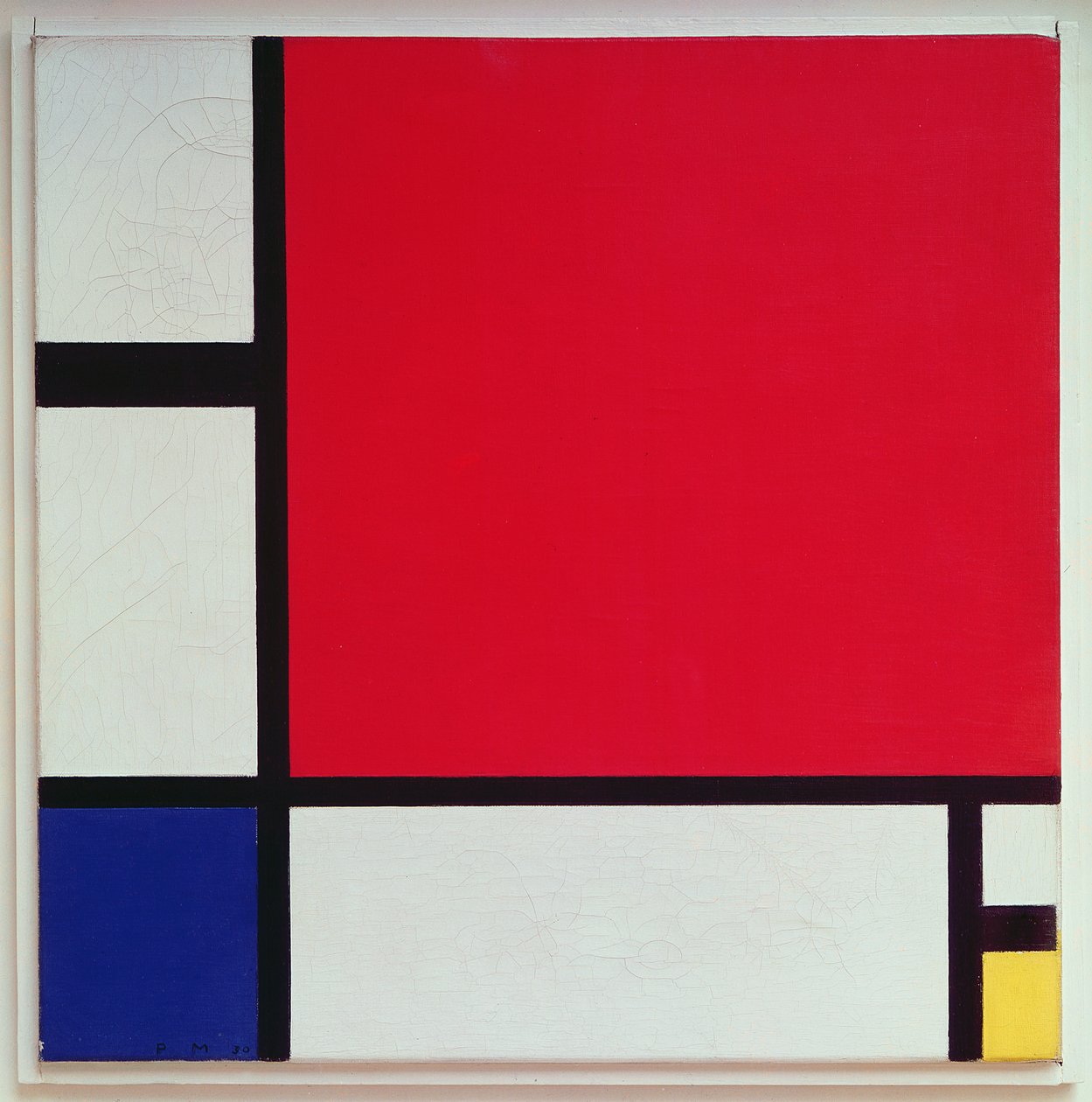 Komposisjon med rødt, blått og gult, 1930 av Piet Mondrian