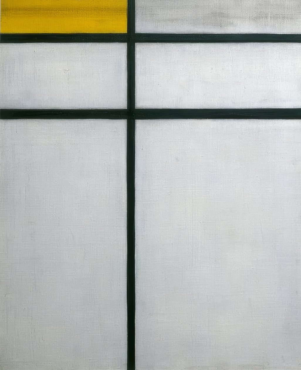 Sammensetning med gult av Piet Mondrian