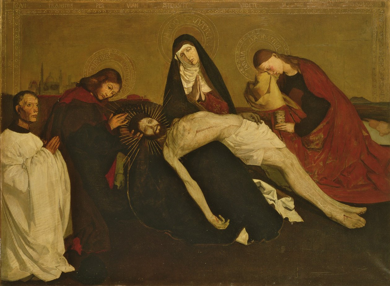 Kopi etter Pieta de Villeneuve-Les-Avignon, 1913-14 av Piet Mondrian