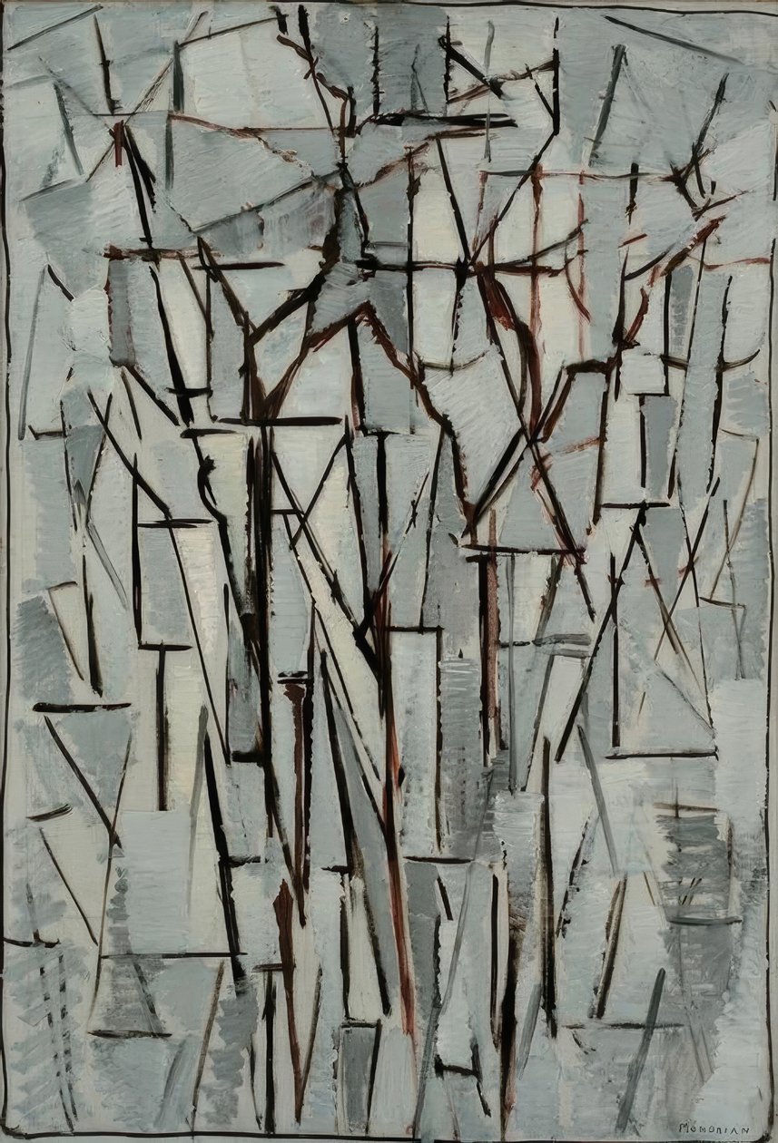 Sammensetningstrær II av Piet Mondrian