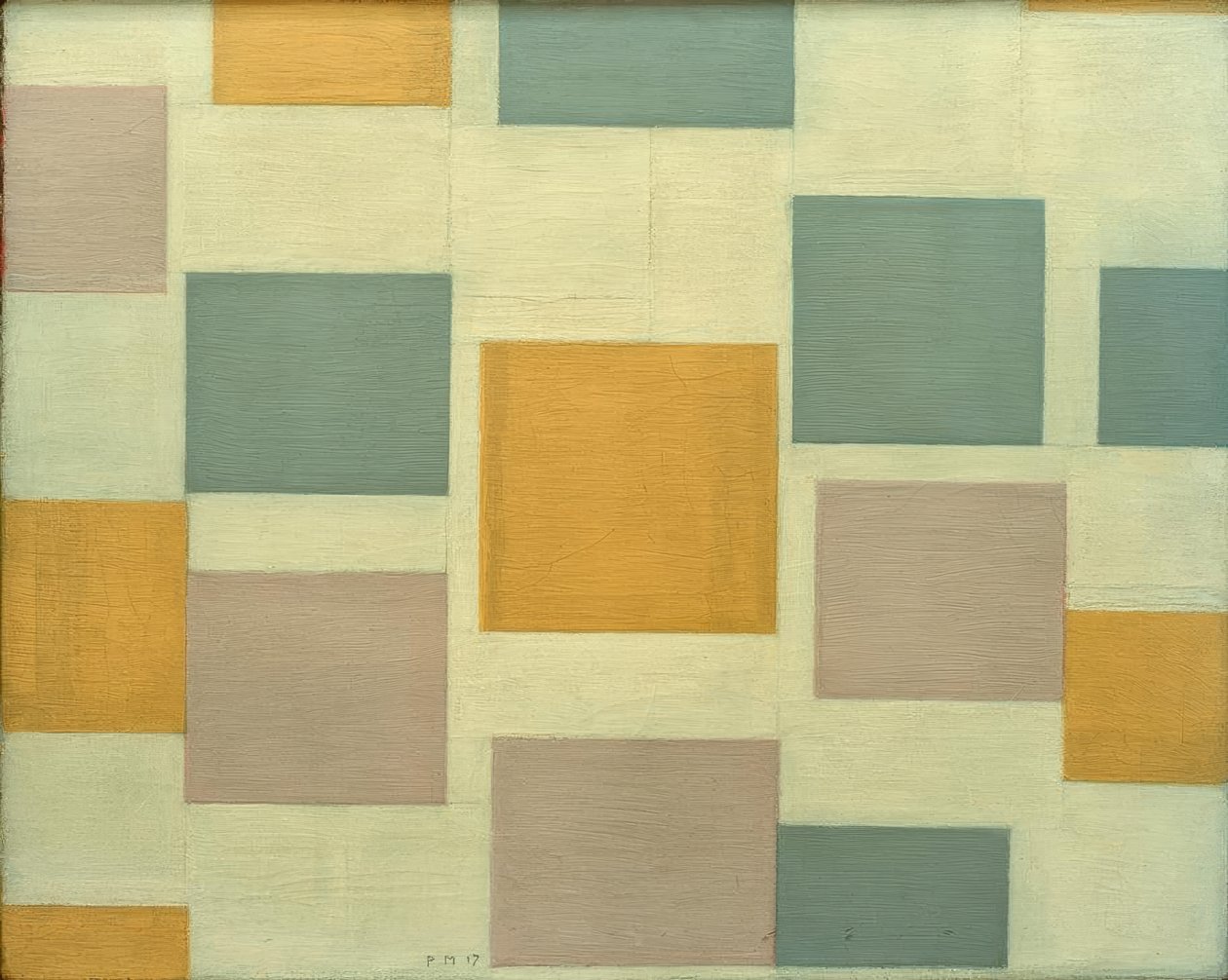 Komposisjon nr. 5; Komposisjon med fargede områder 5 av Piet Mondrian