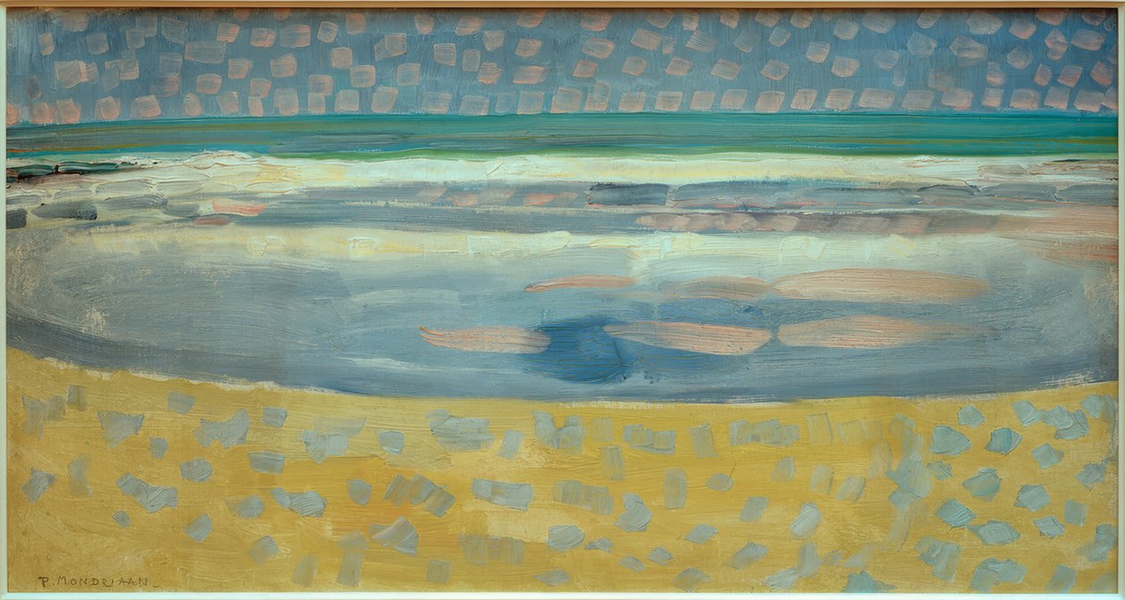 Sjø ved solnedgang av Piet Mondrian