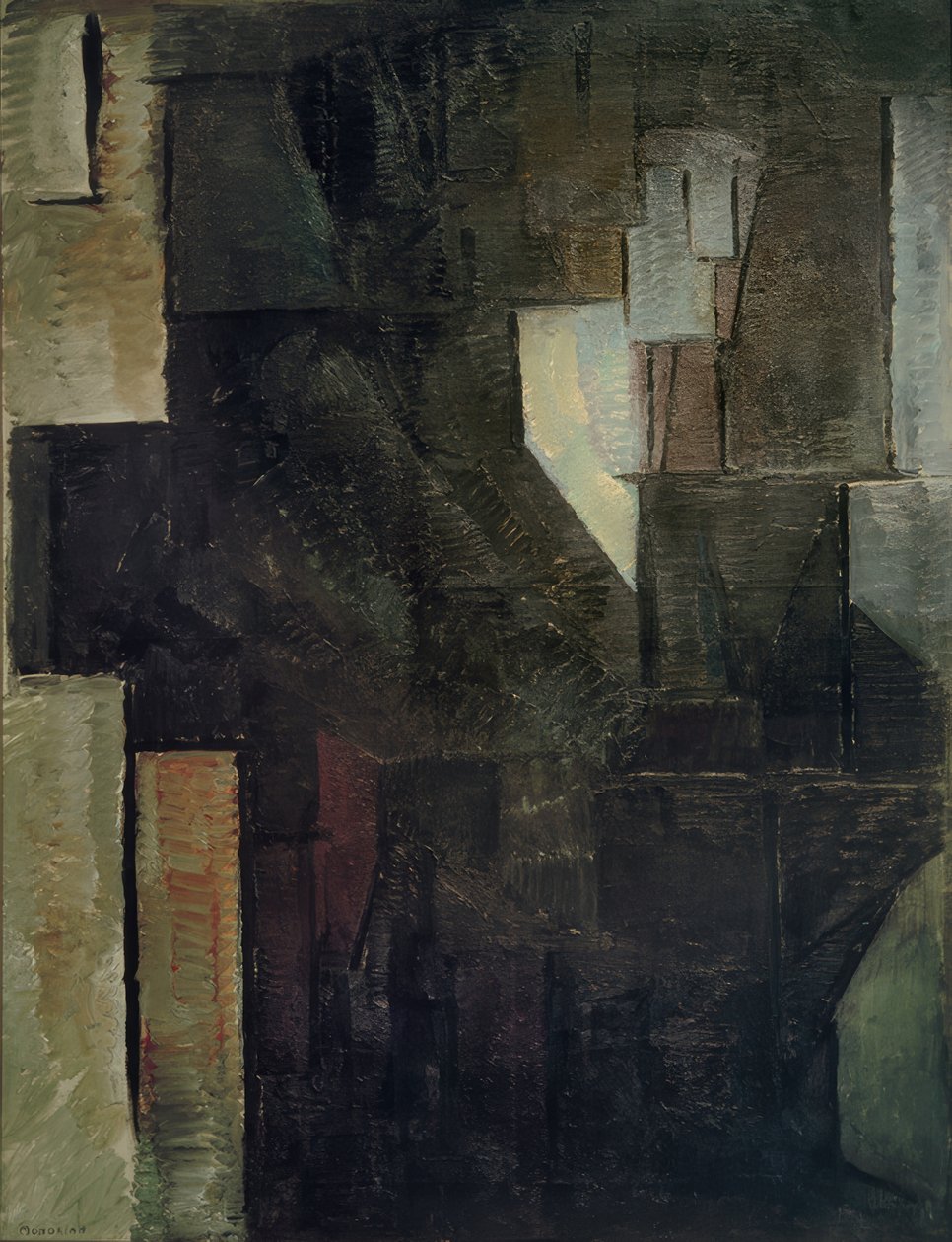 Portrett av en dame av Piet Mondrian