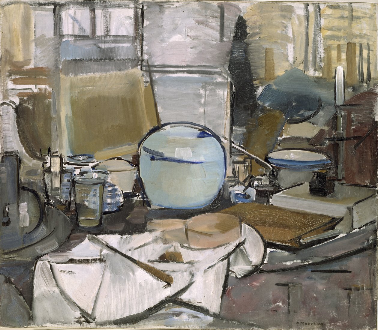 Stilleben med Gingerpot 1, 1911 av Piet Mondrian
