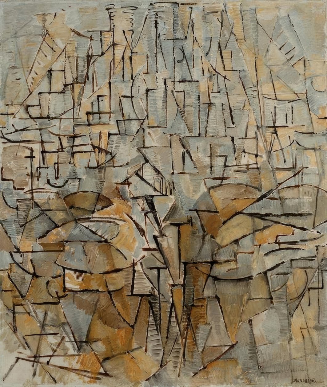 bord nr. 4; komposisjon nr. VIII; Komposisjon 3 av Piet Mondrian