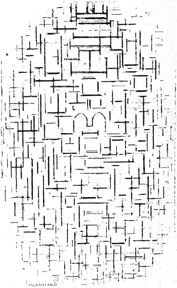 Tegning av Piet Mondrian