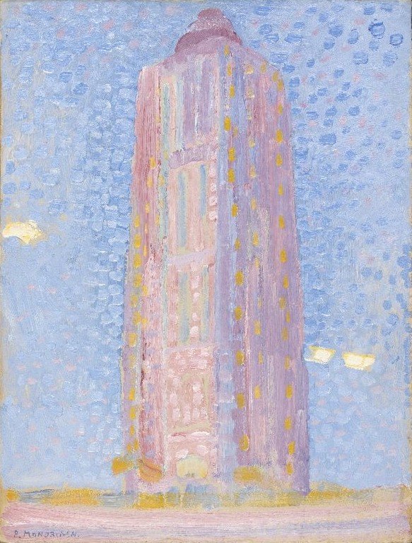 Fyr ved Westkapelle av Piet Mondrian
