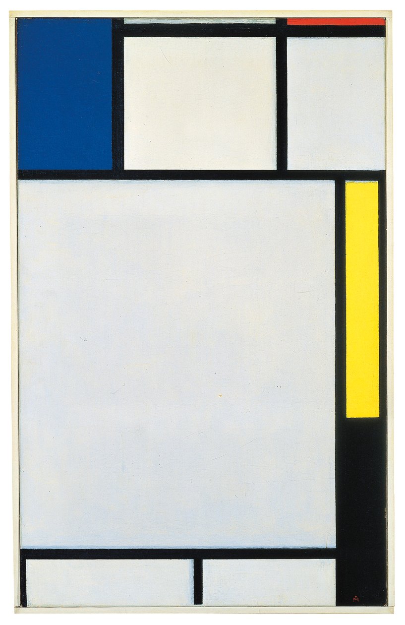 Komposisjon med blått, rødt, gult og svart av Piet Mondrian