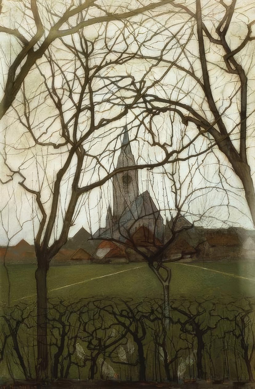Landsbykirke (Dorfkirche); Jacobs kirke, Winterswijk av Piet Mondrian