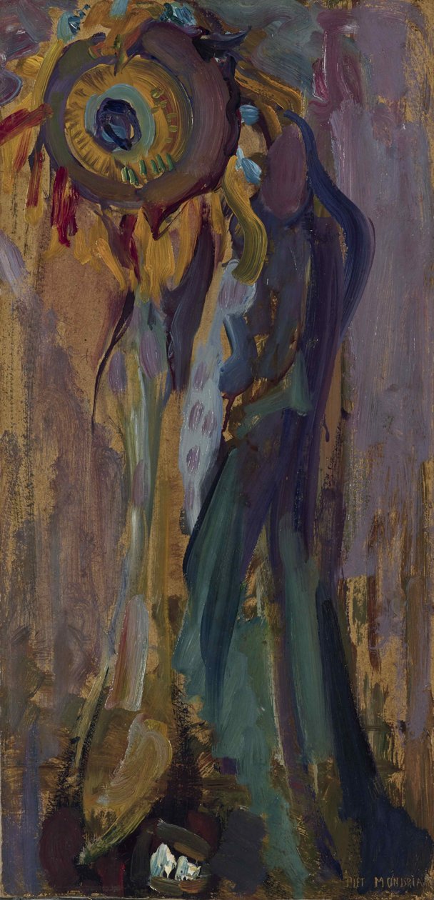 Døende solsikke I, 1908. av Piet Mondrian