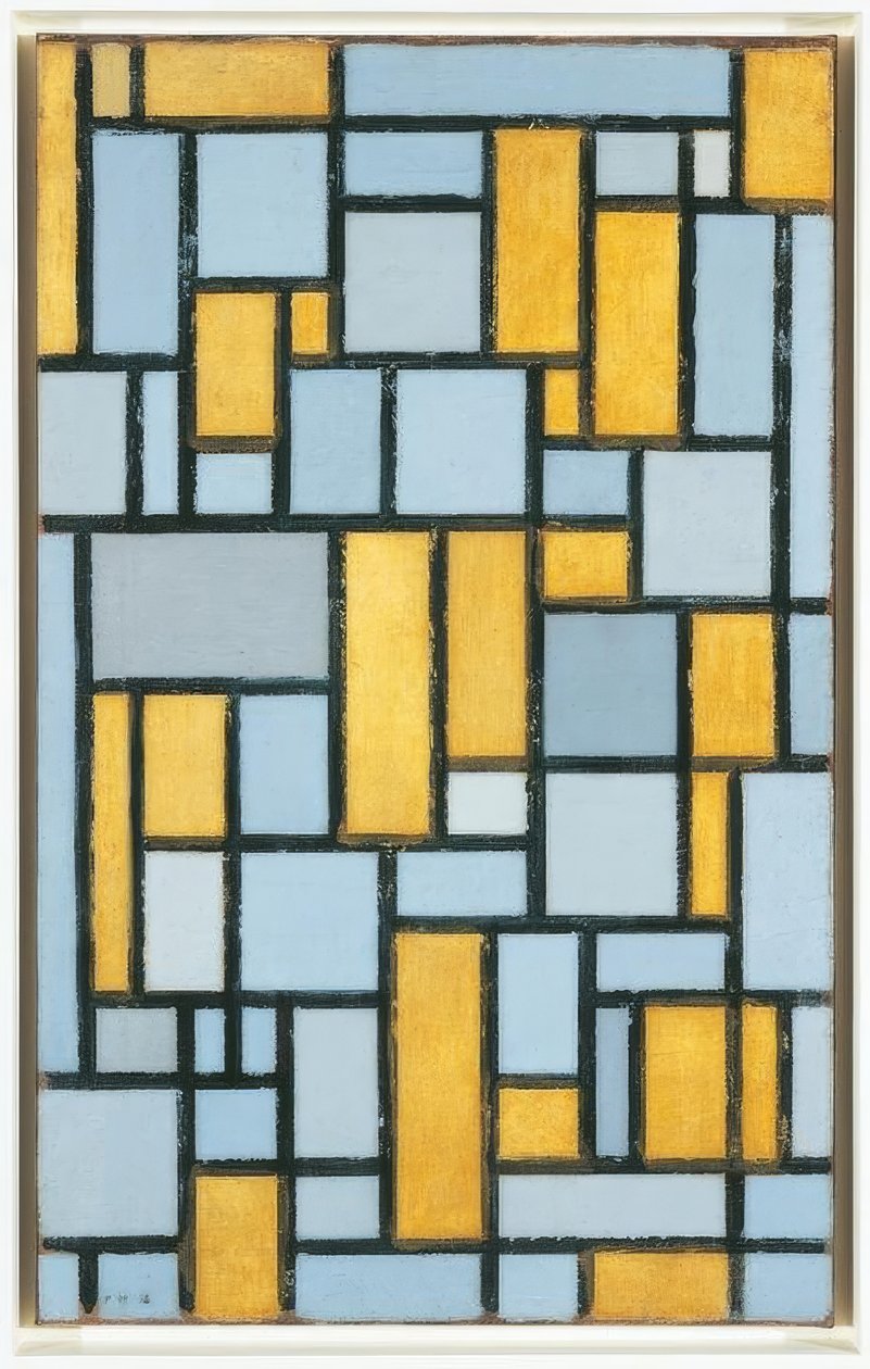 Piet Mondrian (1872–1944), komposisjon i grått og oker, 1918 av Piet Mondrian