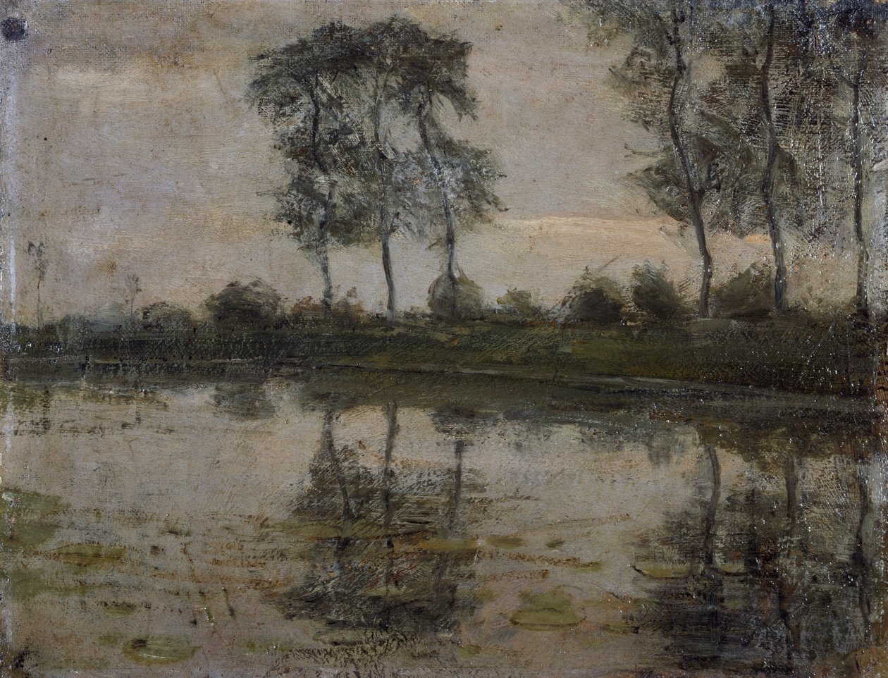 Trær ved elven Gein, av Piet Mondrian (1872-1944). Nederland, 1900-tallet. av Piet Mondrian