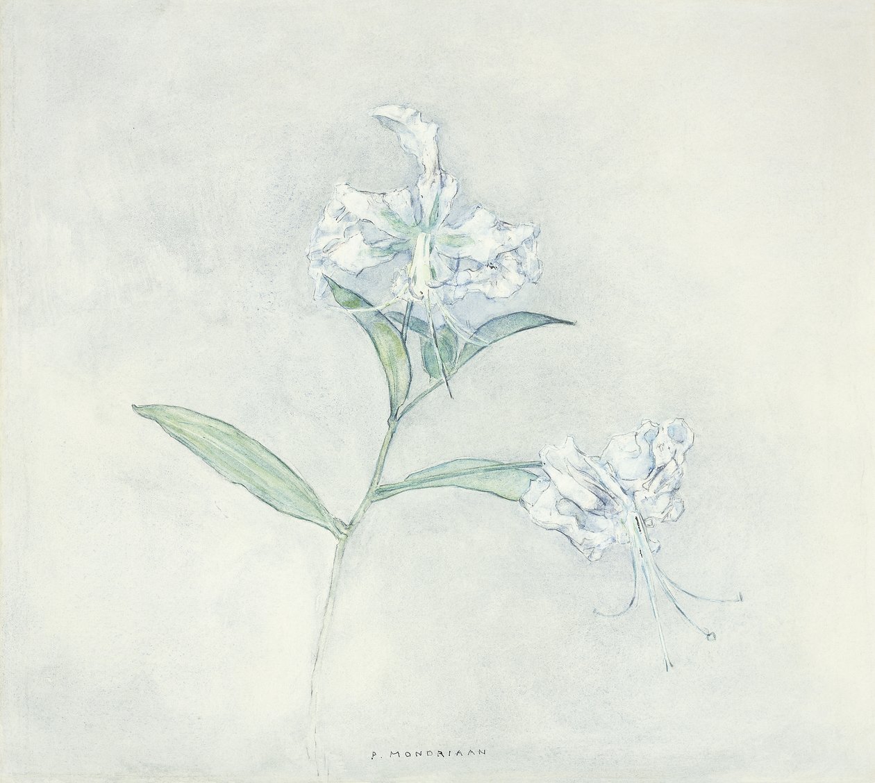To japanske liljer; To japanske liljer av Piet Mondrian
