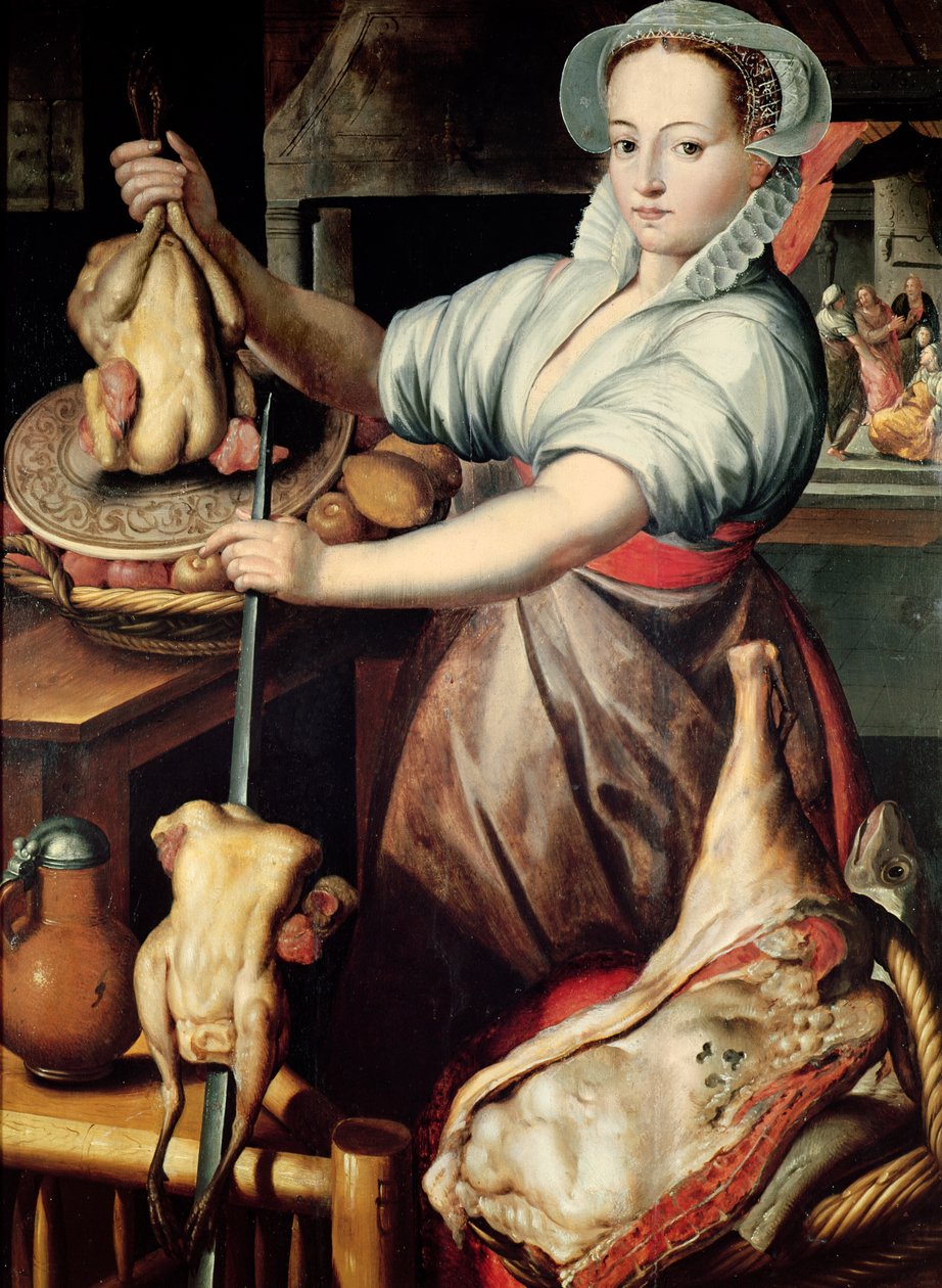 Martha forbereder middag for Jesus av Pieter Aertsen