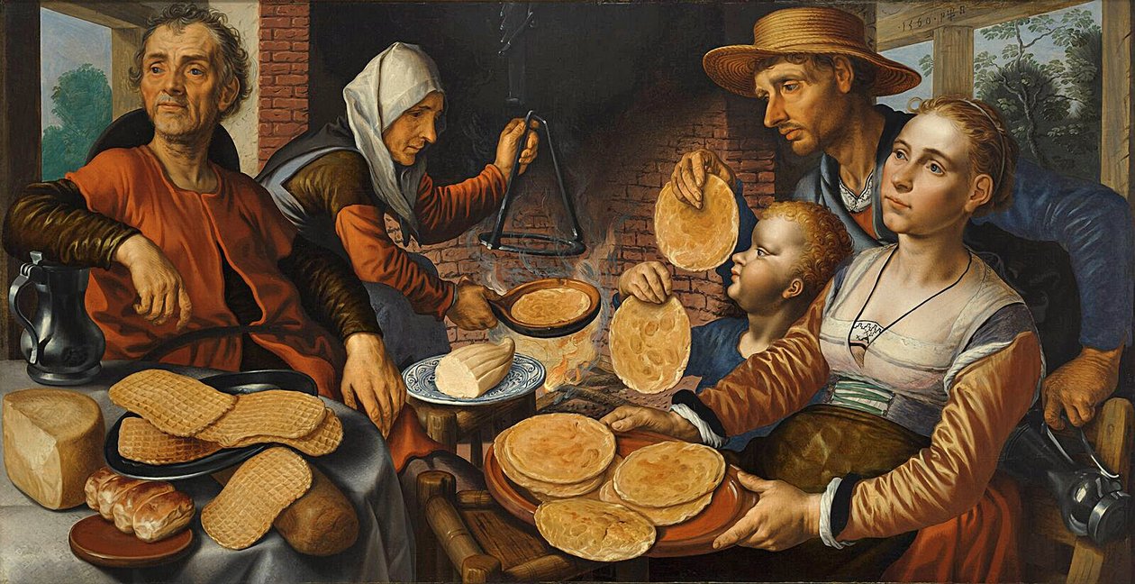 Pannekakebakeriet, 1560 av Pieter Aertsen