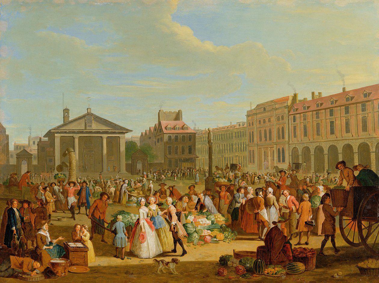 Covent Garden, ca. 1726 (olje på kobber) av Pieter Angillis