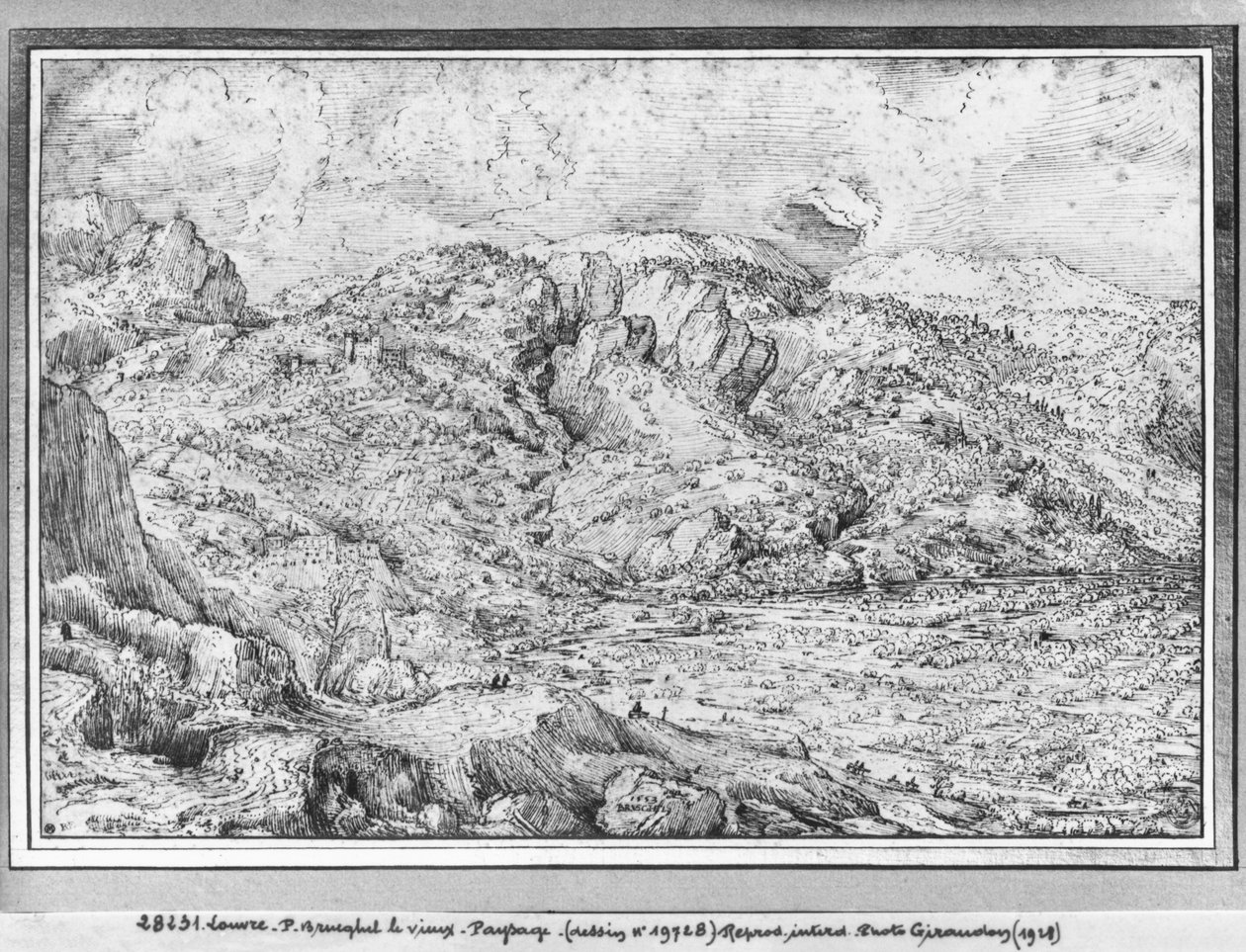 Alpelandskap, 1553 av Pieter Bruegel the Elder