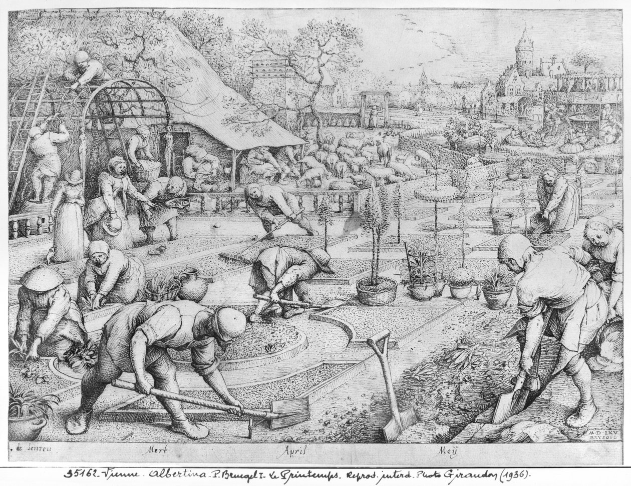 Våren, 1565 av Pieter Bruegel the Elder
